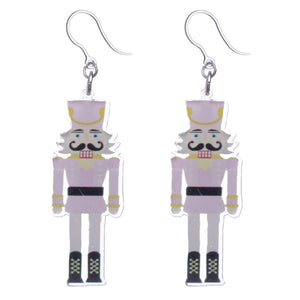 Exaggerated Pink Nutcracker Earrings (Dangles)