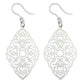 Intricate Diamond Earrings (Dangles) - silver