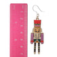Exaggerated Jeweled Nutcracker Dangles