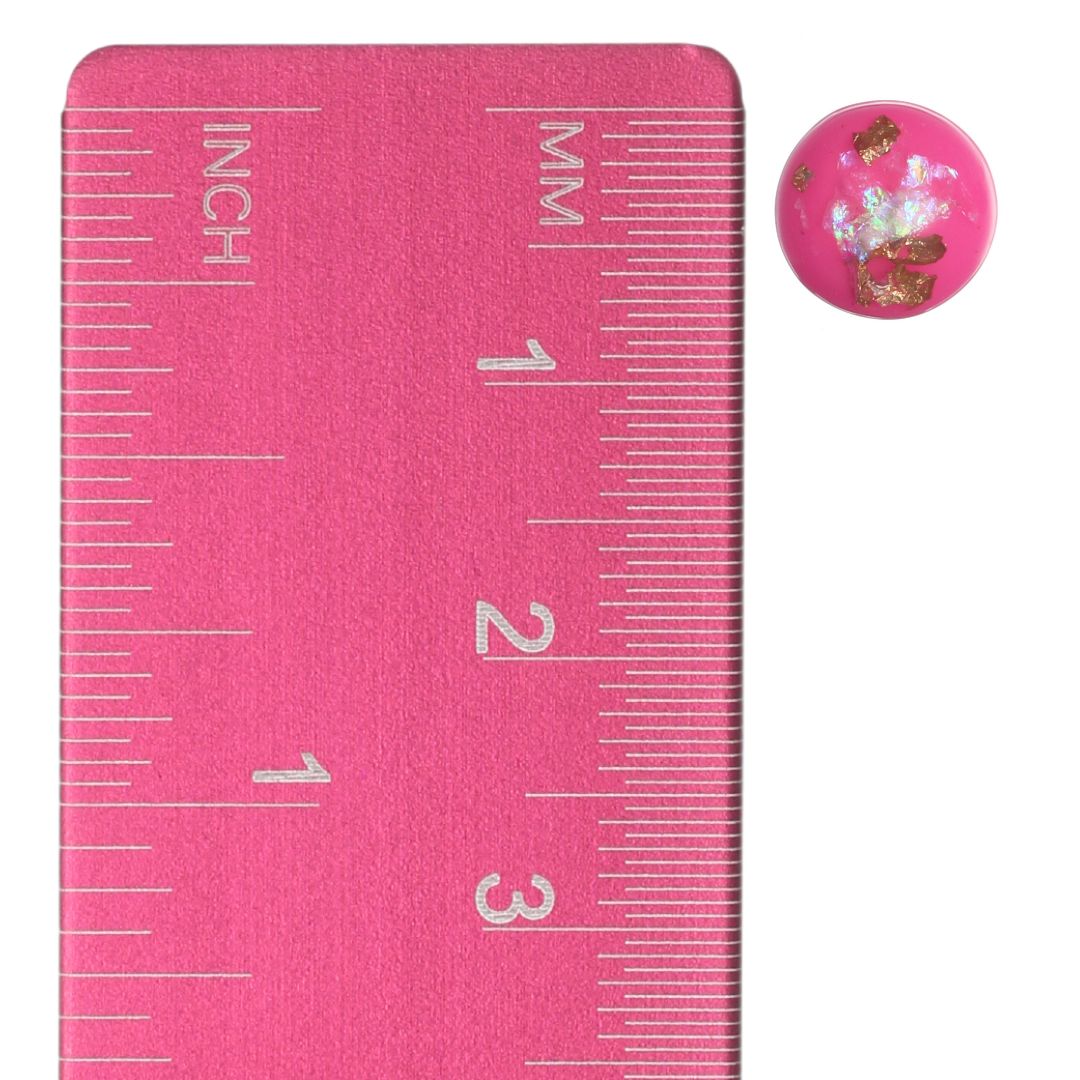 Gold Fleck Button Earrings (Studs) - size