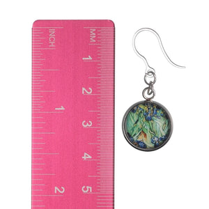 Glass Van Gogh Irises Earrings (Dangles) - size