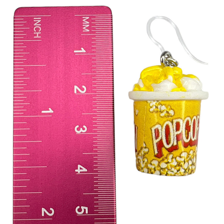 Popcorn Bucket Earrings (Dangles) - size