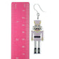 Exaggerated Pink Nutcracker Earrings (Dangles) - size