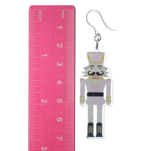 Exaggerated Pink Nutcracker Earrings (Dangles) - size