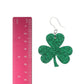 Exaggerated Glittery Shamrock Dangles Hypoallergenic Earrings for Sensitive Ears Made with Plastic Posts