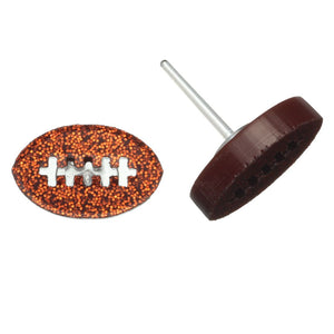 Football Studs Hypoallergenic Earrings for Sensitive Ears Made with Plastic Posts