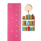 Exaggerated Bookshelf Dangles Hypoallergenic Earrings for Sensitive Ears Made with Plastic Posts