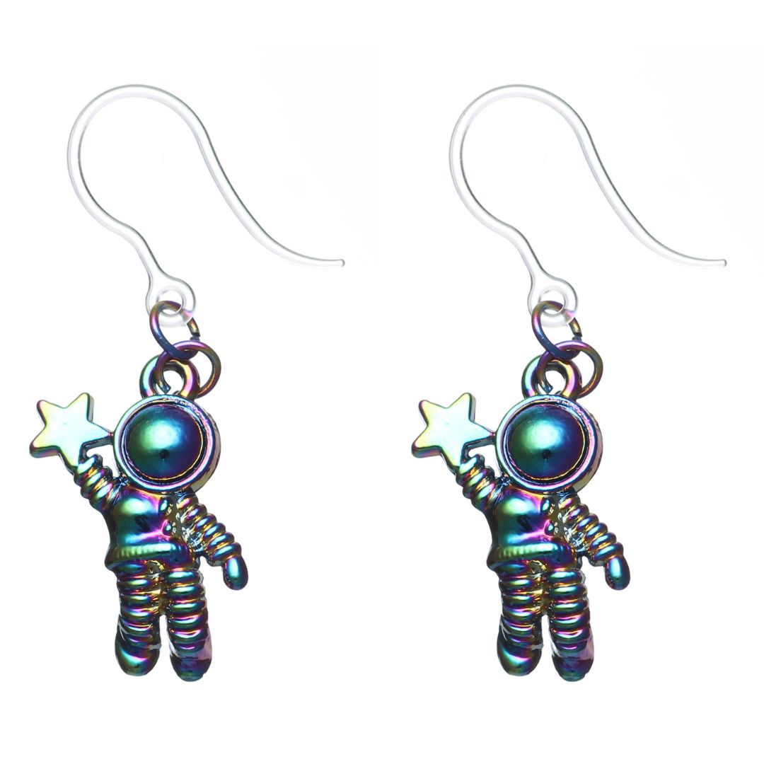 Iridescent SpaceEarrings (Dangles) - astronaut