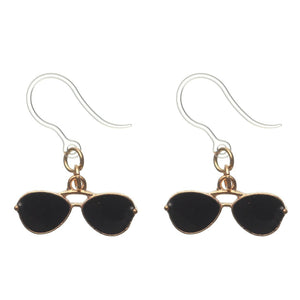 Aviator Sunglasses Dangles Hypoallergenic Earrings for Sensitive Ears Made with Plastic Posts