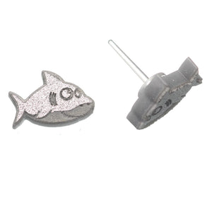 Baby Shark Studs Hypoallergenic Earrings for Sensitive Ears Made with Plastic Posts