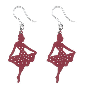 Ballerina Dangles Hypoallergenic Earrings for Sensitive Ears Made with Plastic Posts