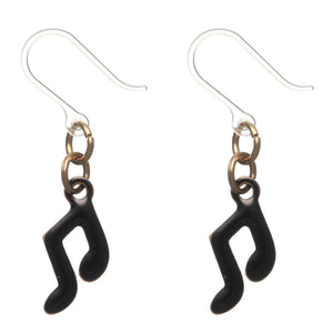 Painted Music Dangles Hypoallergenic Earrings for Sensitive Ears Made with Plastic Posts