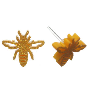 Bee Studs Hypoallergenic Earrings for Sensitive Ears Made with Plastic Posts
