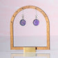 Bezel Faux Druzy Earrings (Dangles)