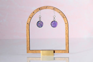 Bezel Faux Druzy Earrings (Dangles)