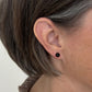 Black Pearl Studs Hypoallergenic Earrings for Sensitive Ears with Plastic Posts