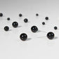 Black Pearl Studs Hypoallergenic Earrings for Sensitive Ears with Plastic Posts