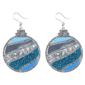 Exaggerated Christmas Ornament Dangles Hypoallergenic Earrings for Sensitive Ears Made with Plastic Posts
