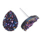 Teardrop Faux Druzy Studs Hypoallergenic Earrings for Sensitive Ears with Plastic Posts