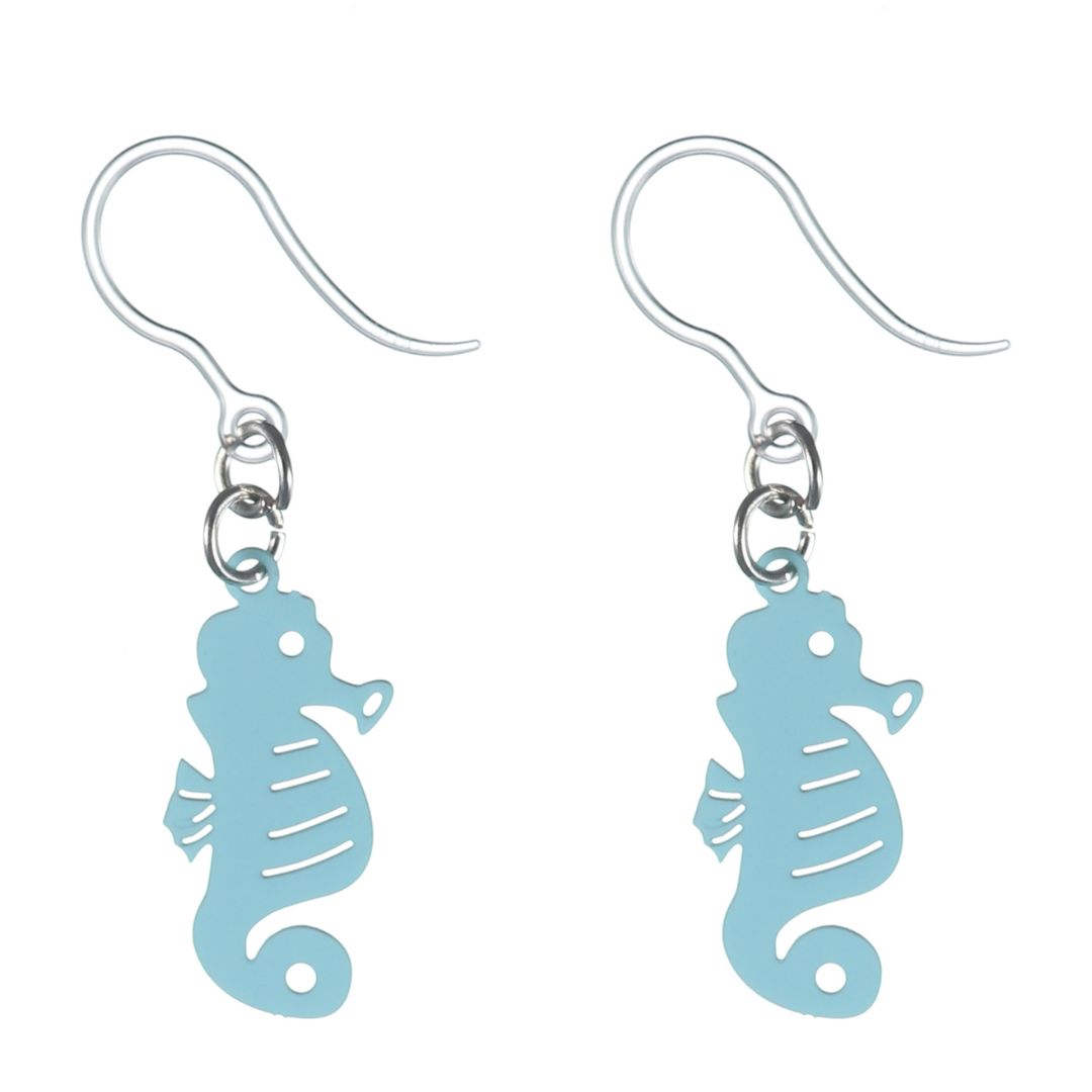 Seahorse Dangles Hypoallergenic Earrings for Sensitive Ears Made with Plastic Posts