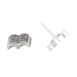 Book Studs Hypoallergenic Earrings for Sensitive Ears Made with Plastic Posts