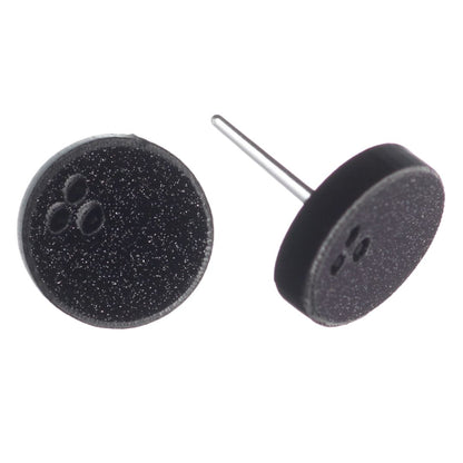 Bowling Studs Hypoallergenic Earrings for Sensitive Ears Made with Plastic Posts