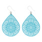 Joyful Tear Earrings (Dangles) - bright blue
