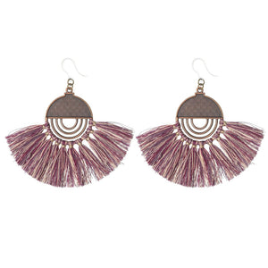 Bronze Sun Tassel Dangles Hypoallergenic Earrings for Sensitive Ears Made with Plastic Posts