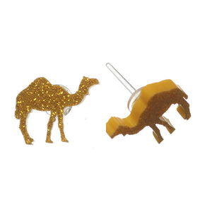 Camel Studs Hypoallergenic Earrings for Sensitive Ears Made with Plastic Posts