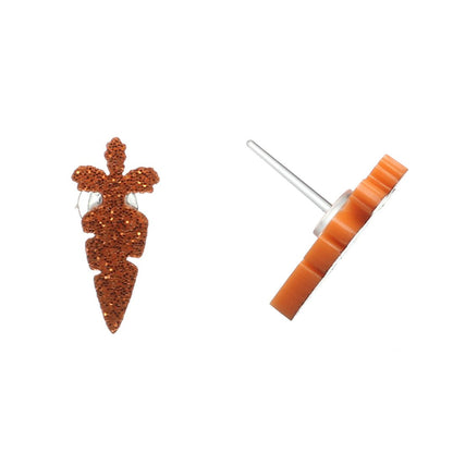 Carrot Studs Hypoallergenic Earrings for Sensitive Ears Made with Plastic Posts