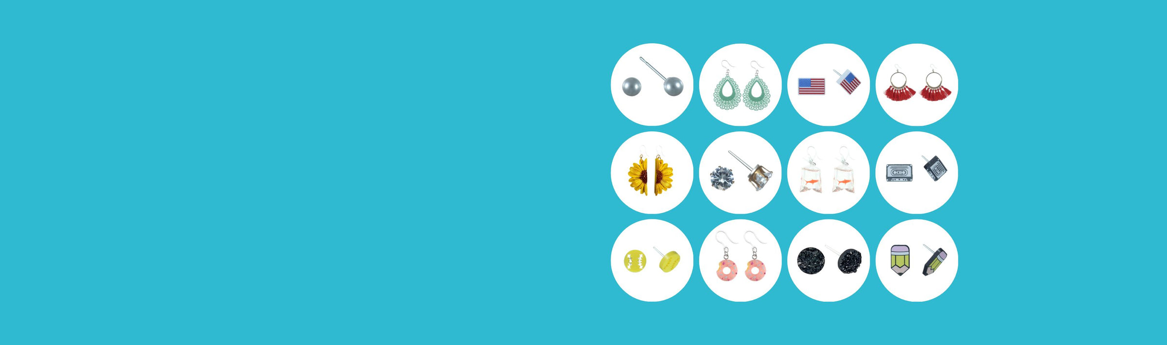 Blue Smiley Face Earrings, Stud Earrings, Plastic Post Earrings, Studs for Sensitive Ears and Hypoallergenic #013