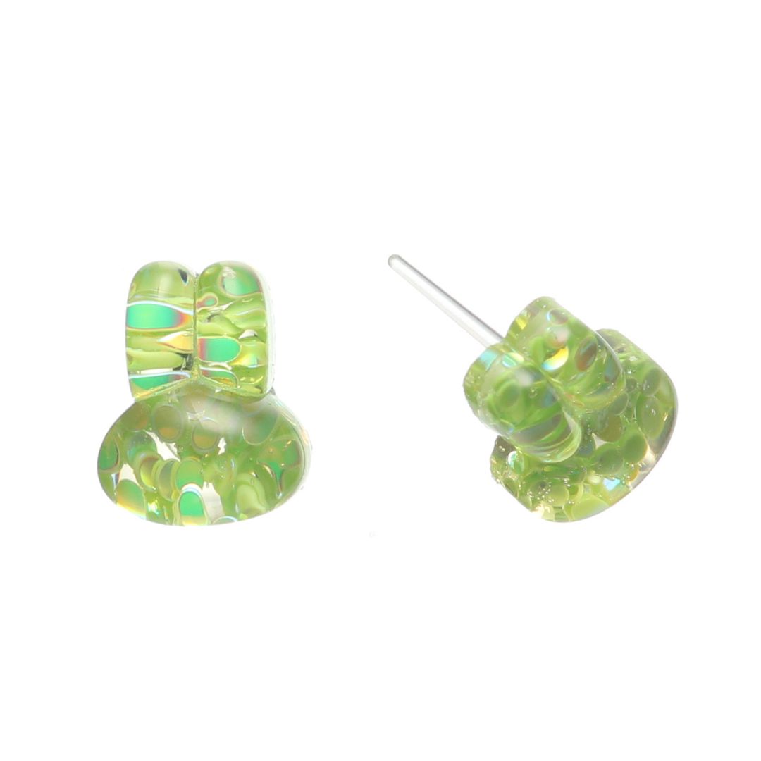 Confetti Bunny Studs Hypoallergenic Earrings for Sensitive Ears Made with Plastic Posts