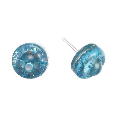 Confetti Circle Studs Hypoallergenic Earrings for Sensitive Ears Made with Plastic Posts