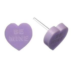 Conversation Hearts Studs Hypoallergenic Earrings for Sensitive Ears Made with Plastic Posts