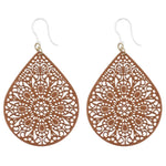 Joyful Tear Earrings (Dangles) - copper