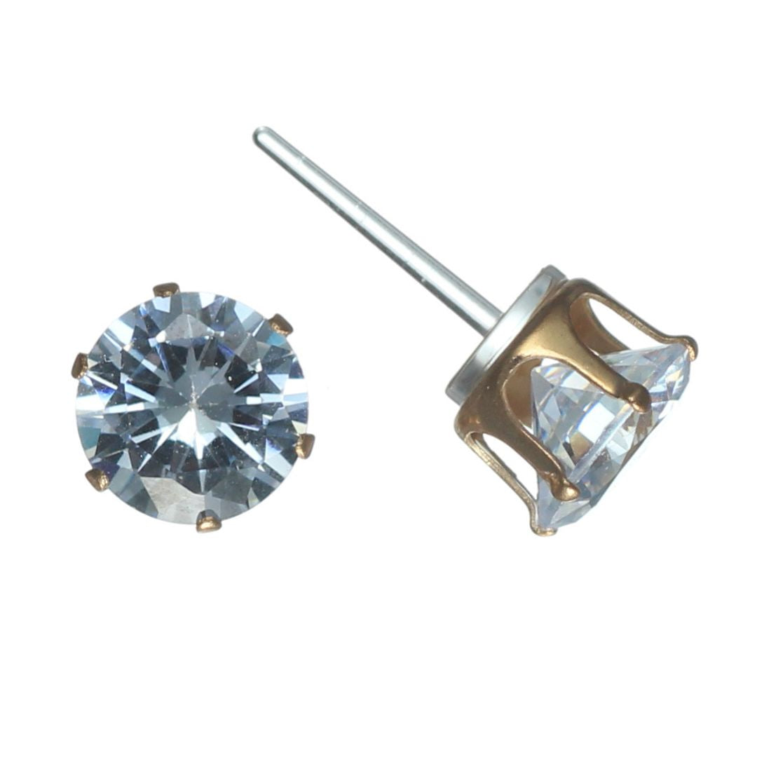Petite Faux Druzy Studs Hypoallergenic Earrings for Sensitive Ears Made with Plastic Posts Faux Diamond