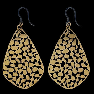 Vine Teardrop Earrings (Dangles) - gold