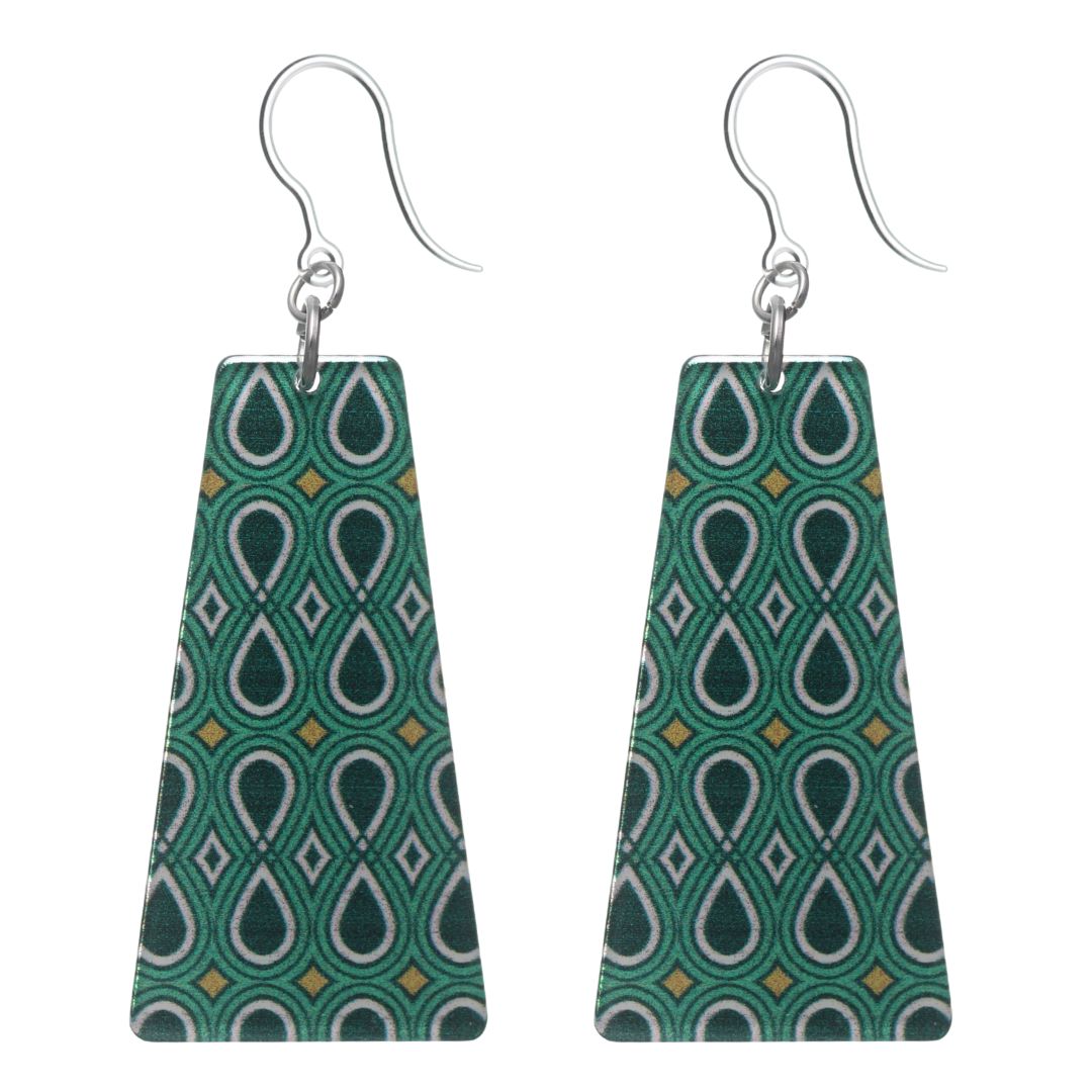 Emerald Loops Earrings (Dangles)
