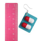 Exaggerated Capsule Dangles Hypoallergenic Earrings for Sensitive Ears Made with Plastic Posts