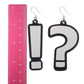 Exaggerated Punctuation Dangles Hypoallergenic Earrings for Sensitive Ears Made with Plastic Posts