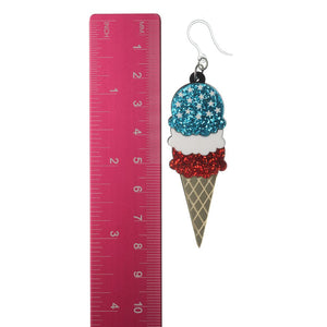 Exaggerated American Ice Cream Dangles Hypoallergenic Earrings for Sensitive Ears Made with Plastic Posts