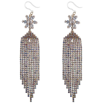 Exaggerated Dripping Flower Bling Earrings (Dangles)