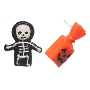 Exaggerated Halloween Studs Hypoallergenic Earrings for Sensitive Ears Made with Plastic Posts