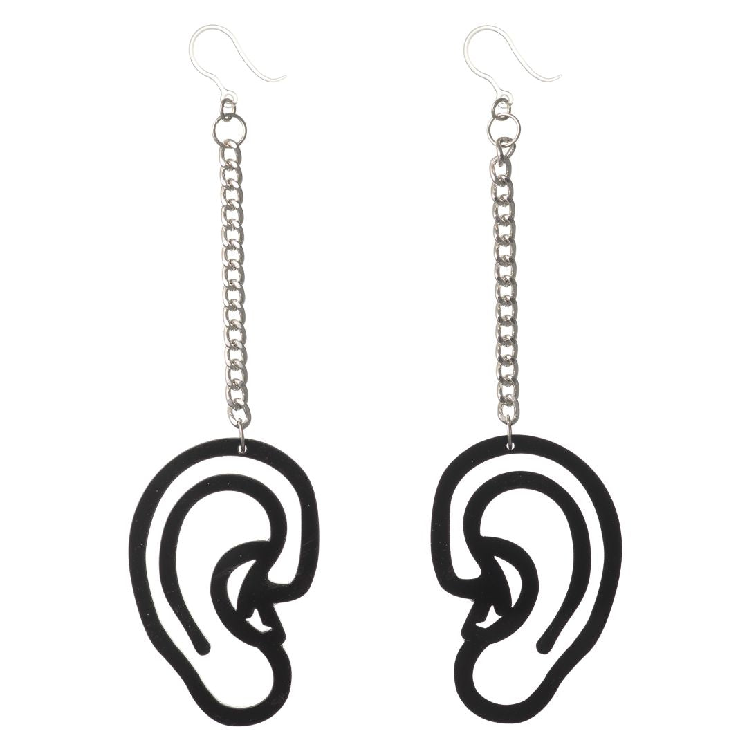 Exaggerated Ear Dangles Hypoallergenic Earrings for Sensitive Ears Made with Plastic Posts