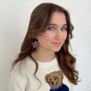 Exaggerated Fireworks Dangles Hypoallergenic Earrings for Sensitive Ears with Plastic Posts