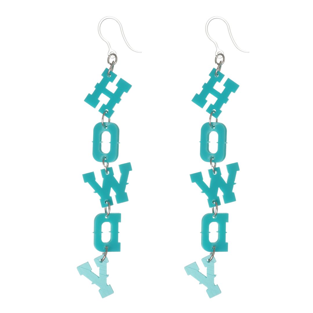 Exaggerated Howdy Dangles Hypoallergenic Earrings for Sensitive Ears Made with Plastic Posts