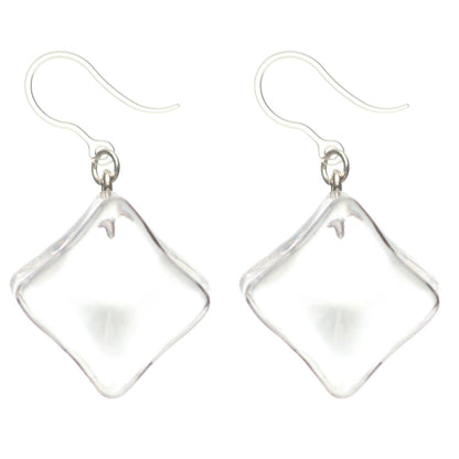 Exaggerated Ice Cube Dangles Hypoallergenic Earrings for Sensitive Ears Made with Plastic Posts