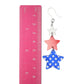 Exaggerated Patriotic Star Dangles Hypoallergenic Earrings for Sensitive Ears Made with Plastic Posts