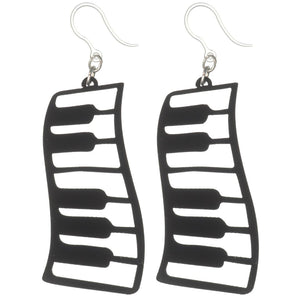 Exaggerated Piano Dangles Hypoallergenic Earrings for Sensitive Ears Made with Plastic Posts