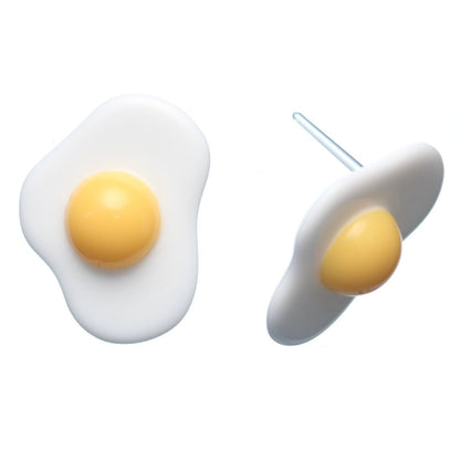 Exaggerated Sunny Side Up Fried Egg Studs